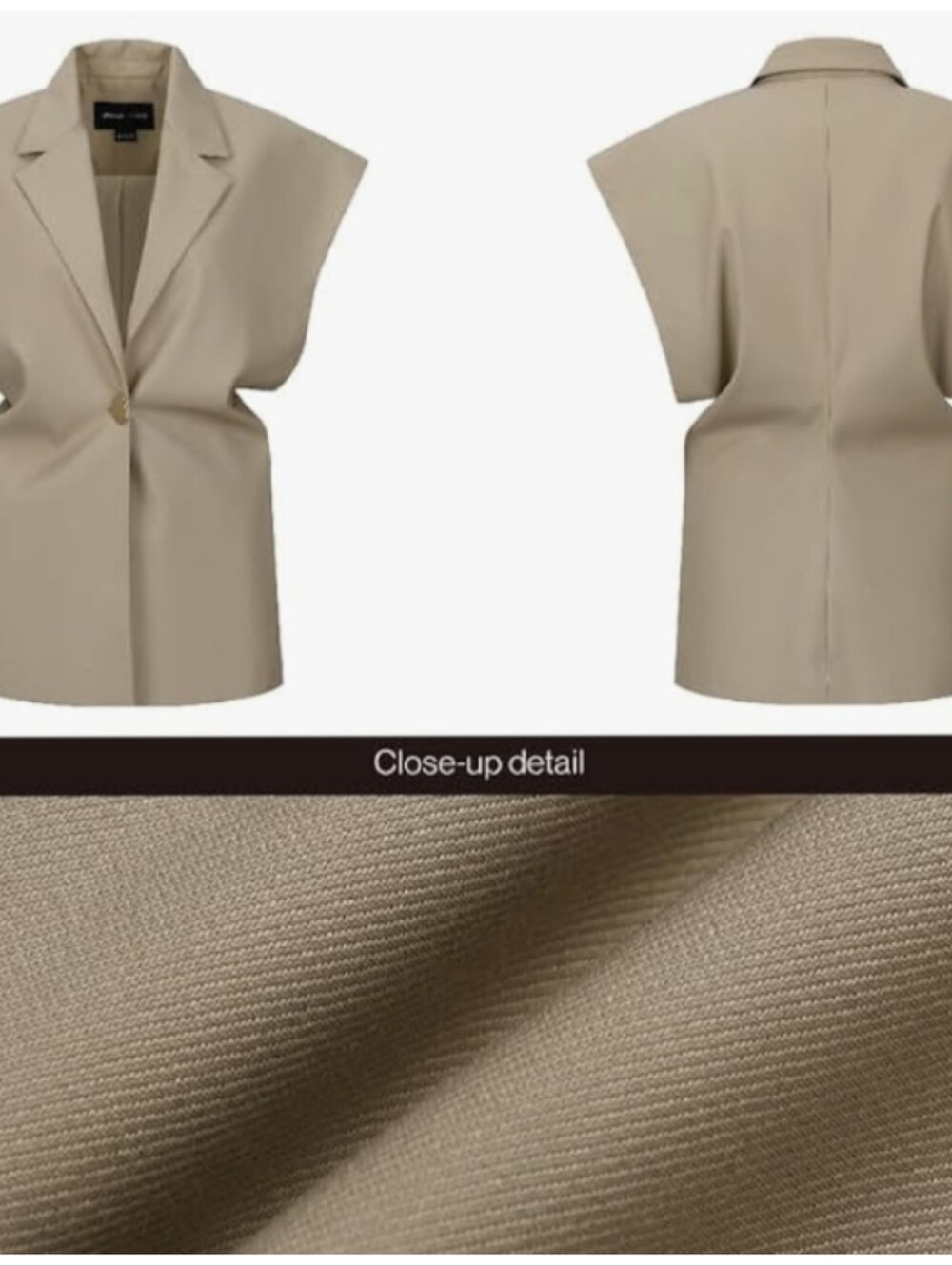 URBAN REVIVO Sleeveless Tailored Structured Blazer Vest - Picture 10 of 12
